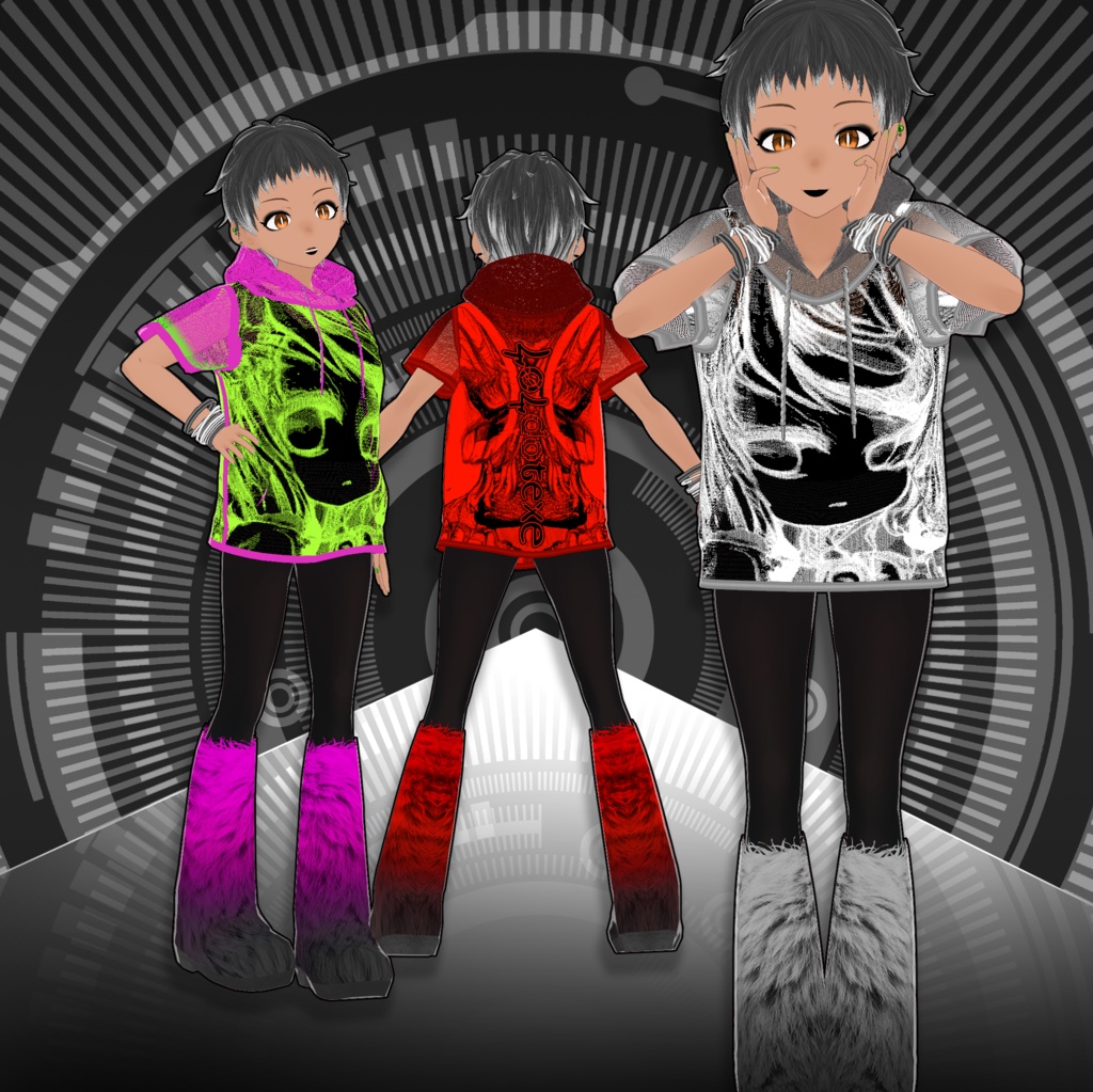 Semi-Mesh Hoodie with DIY .PSD Template