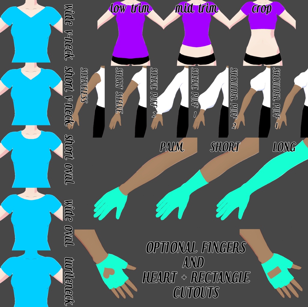 Vroid Body Layer Clothing Shape Template Kit