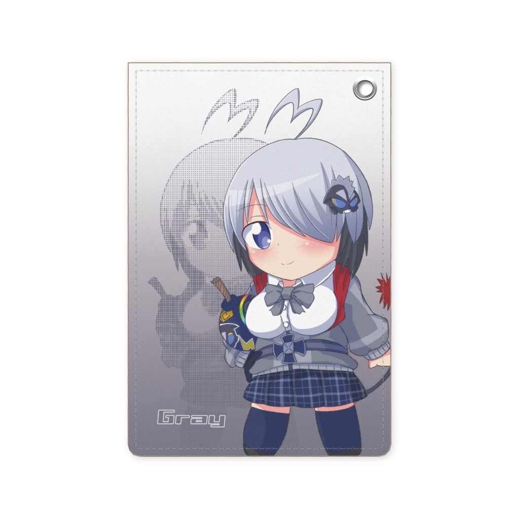 ボンバーガール パスケース(グレイ)