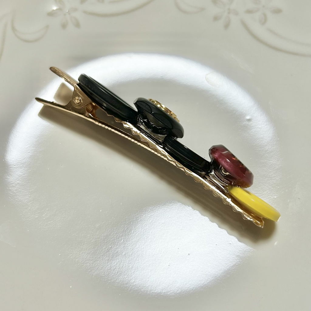 あんスタ⭐︎クレビカラーのレトロボタンヘアクリップ