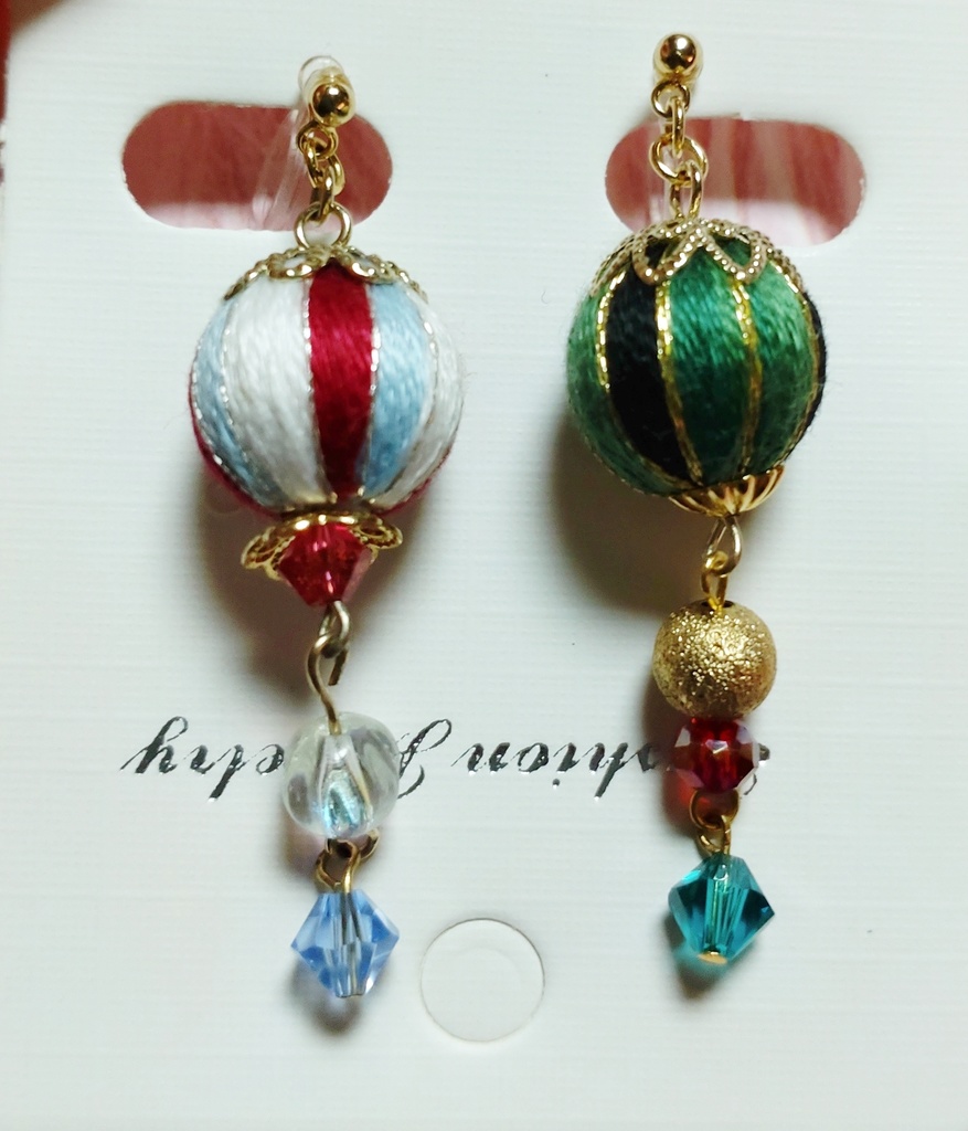 B【氷炎の彩り イヤリング or ピアス 】