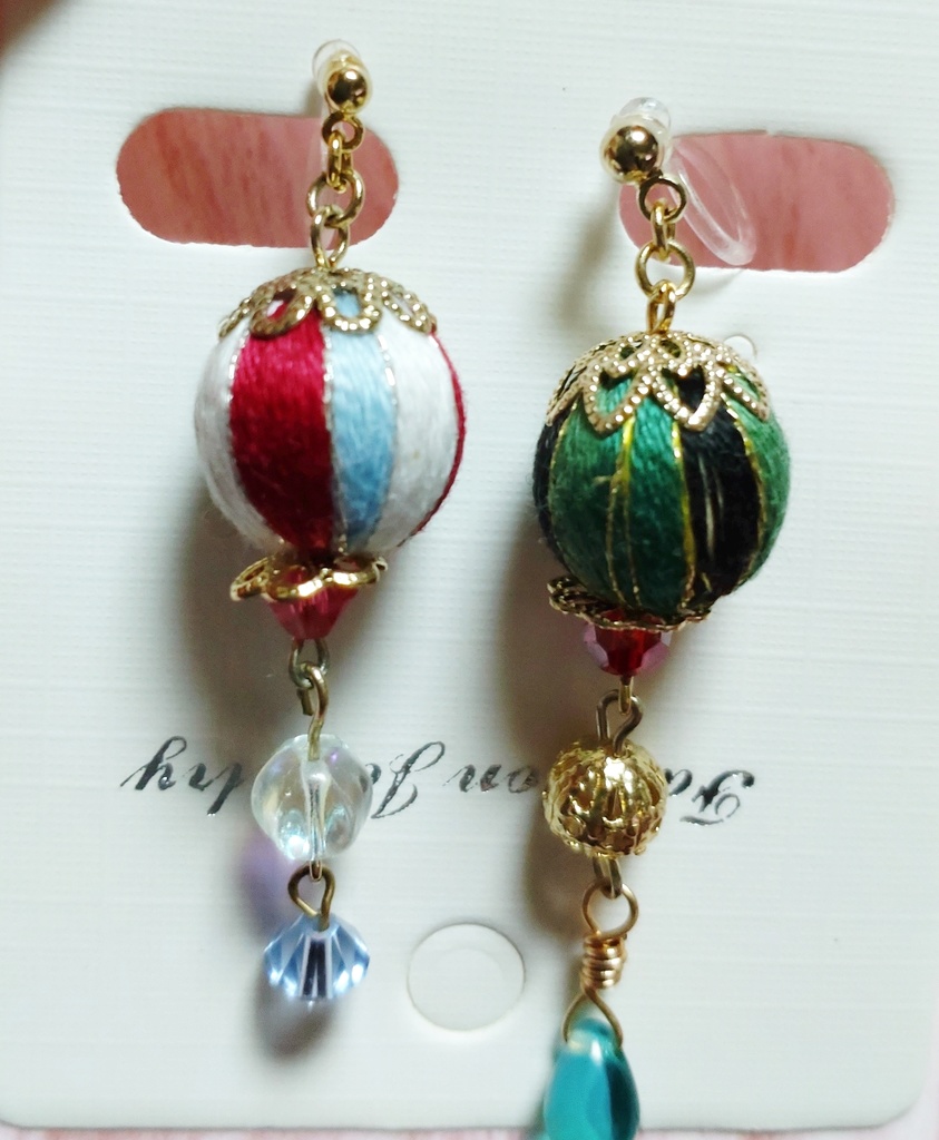 B【氷炎の彩り イヤリング or ピアス 】