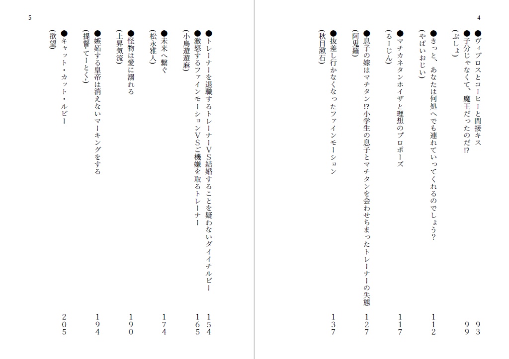 ウマケット合同誌(紙書籍版)