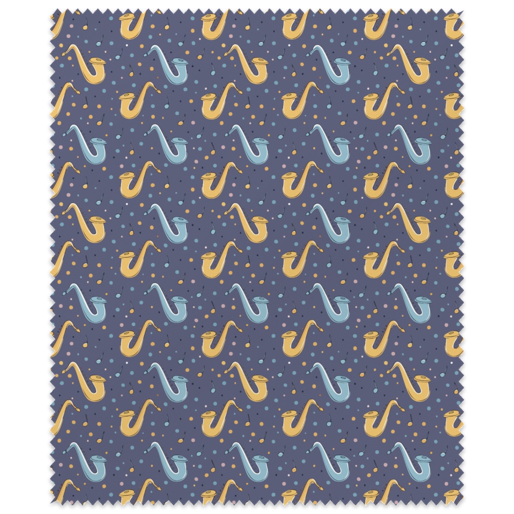 奏月とあ🌙🎷7周年記念🎉サックス柄のメガネ拭き