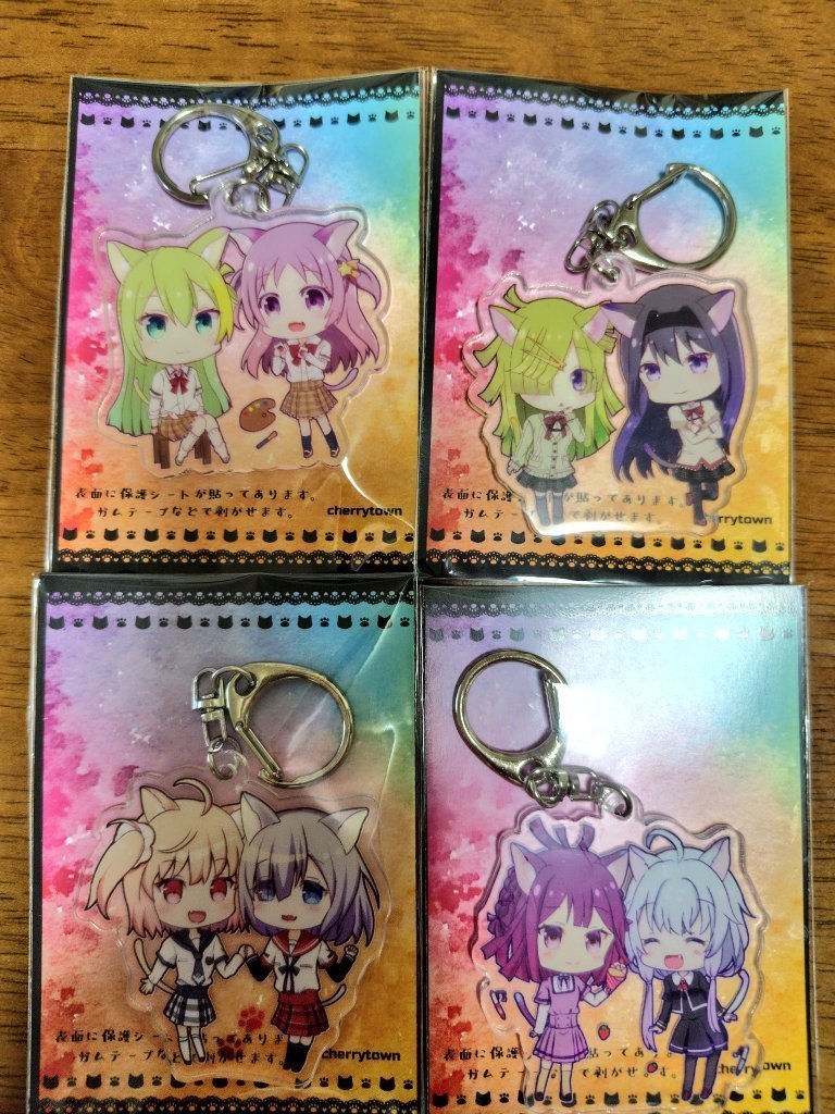 マギレコ猫耳ペアアアクリルキーホルダー