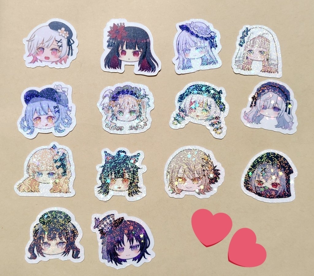 🍈まのさば１４人ホログラムステッカー