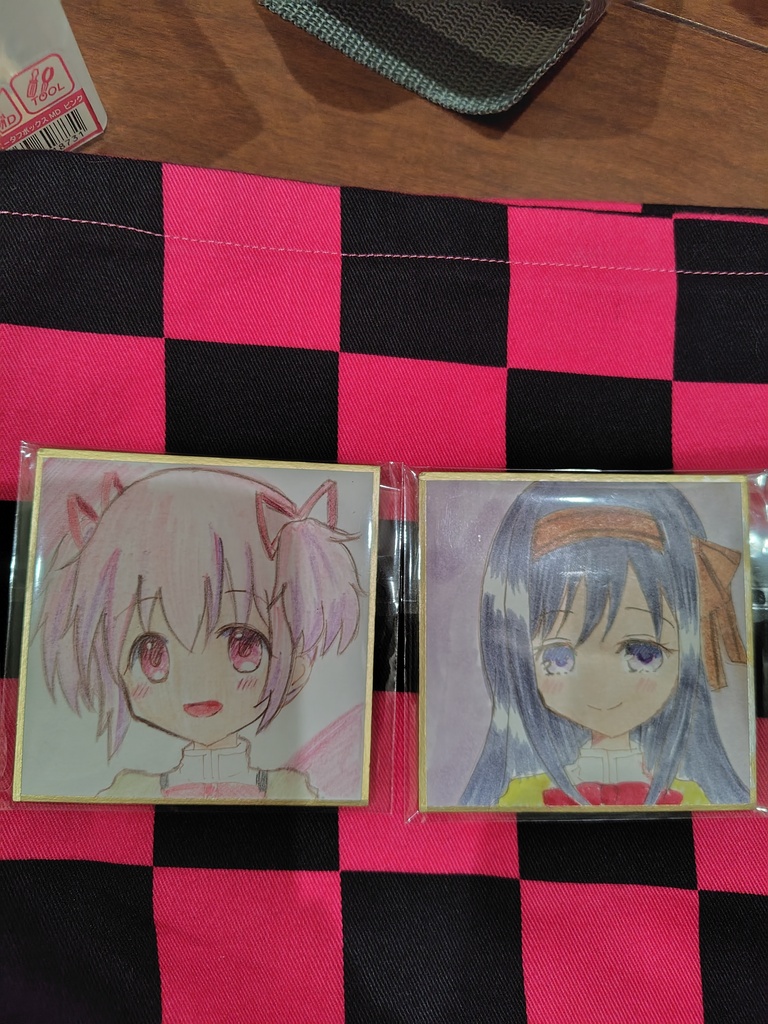 まどか、ほむら豆色紙