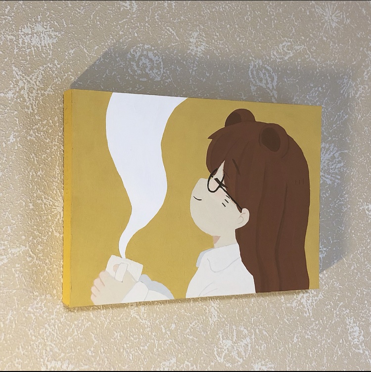 ｢ひと息｣ 木製パネル