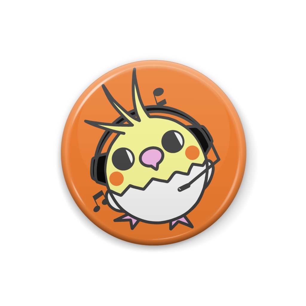 Kishiro缶バッチ(オレンジ)