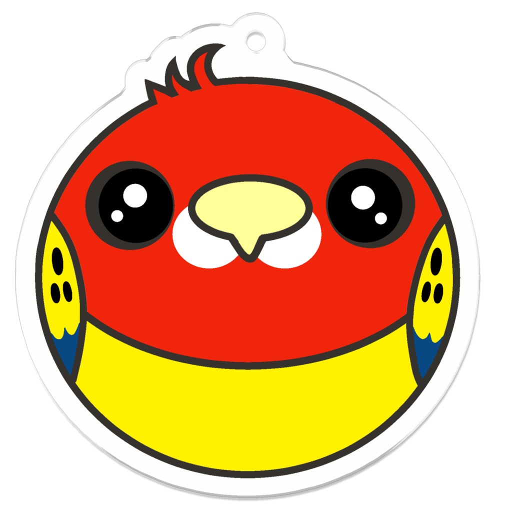 ナナクサインコ アクリルキー（赤）