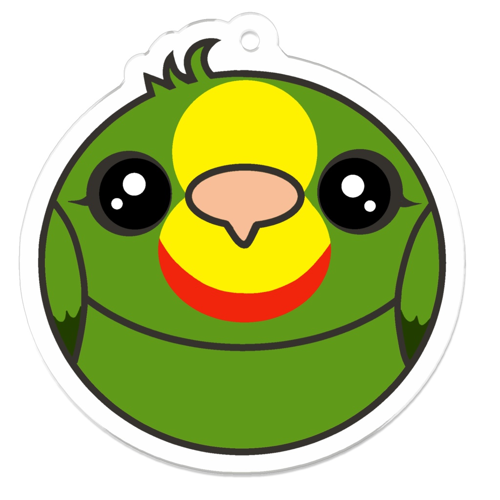 ミカヅキインコ アクリルキー(緑)