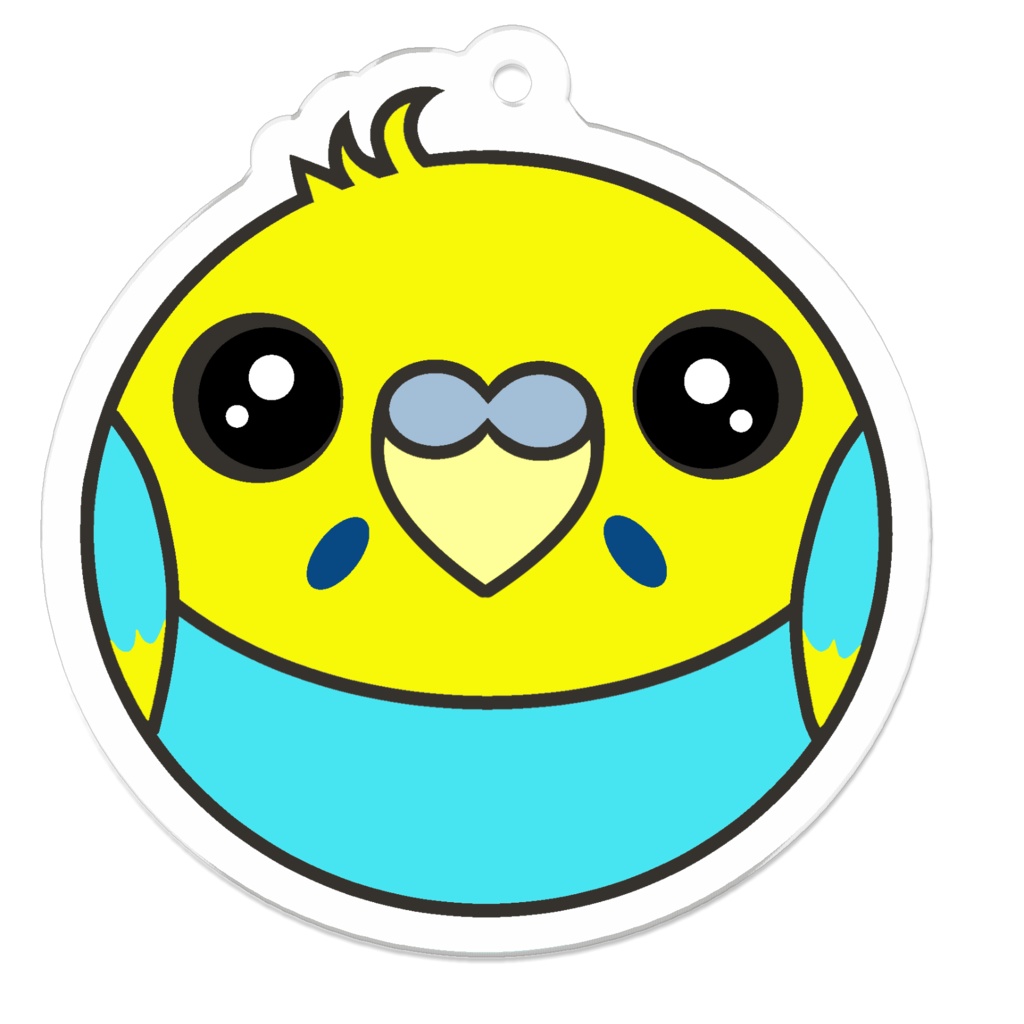 セキセイインコ （オス）アクリルキー（レインボー）