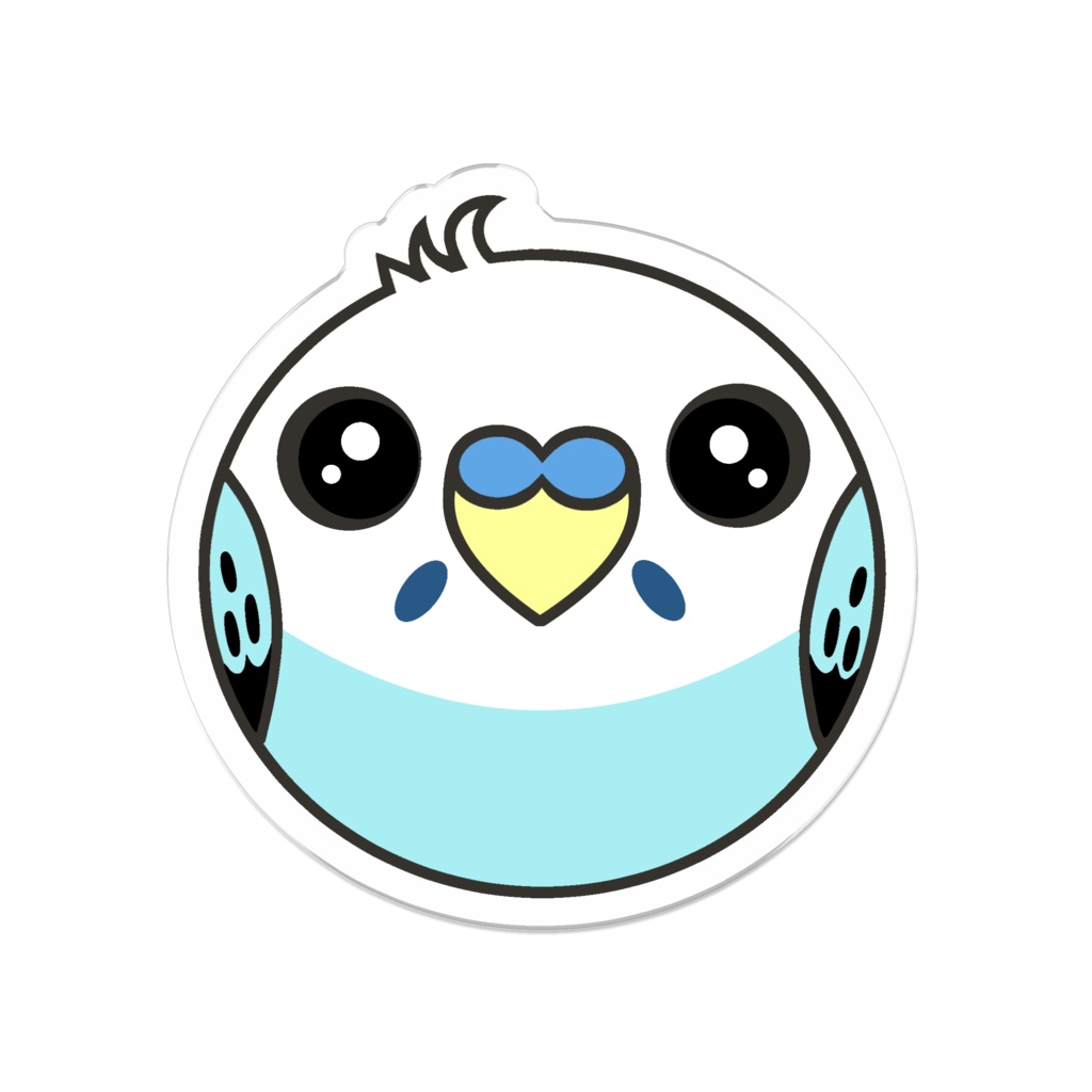セキセインコアクリルバッチ（オパーリン）