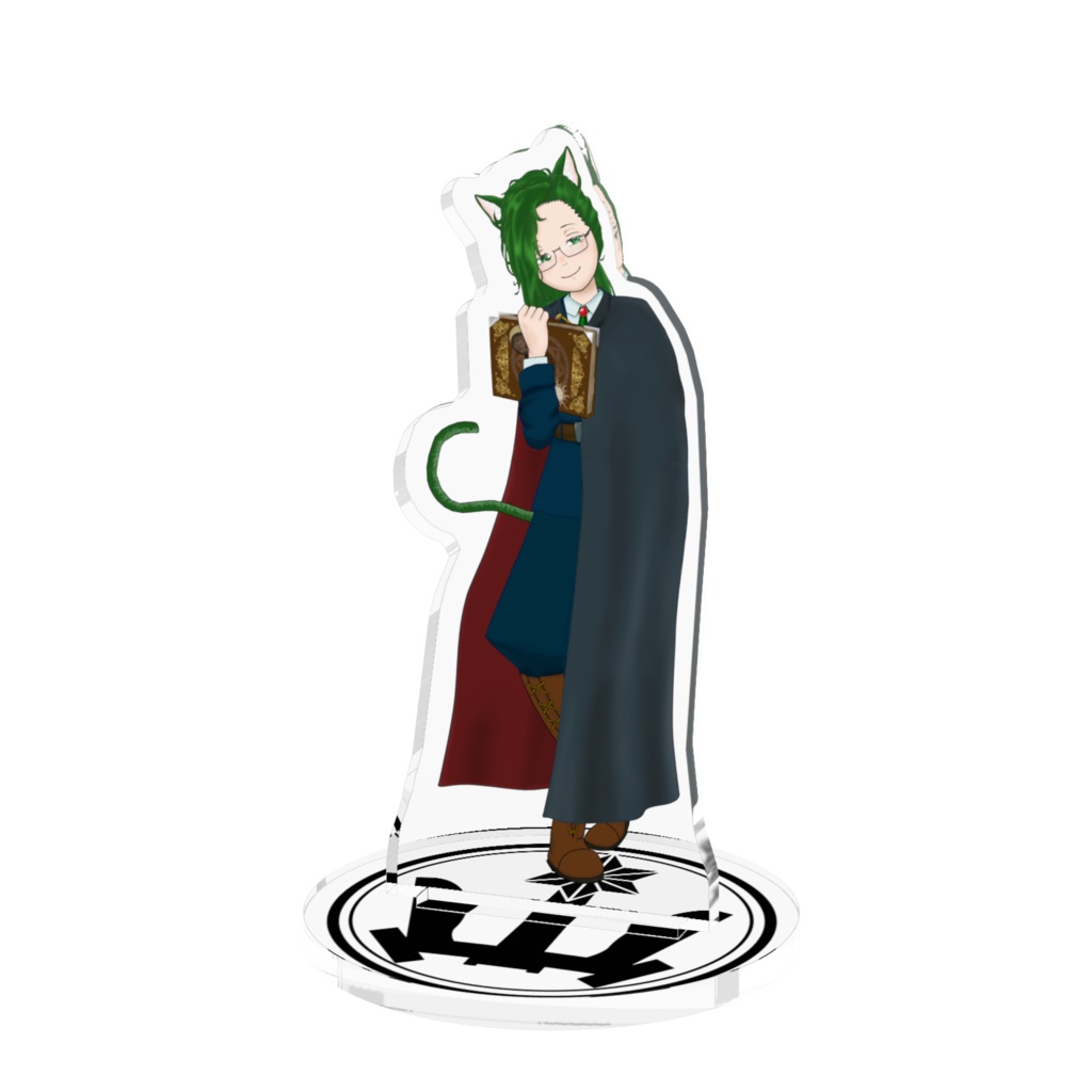 猫耳があり本を持っているガキの立ち絵