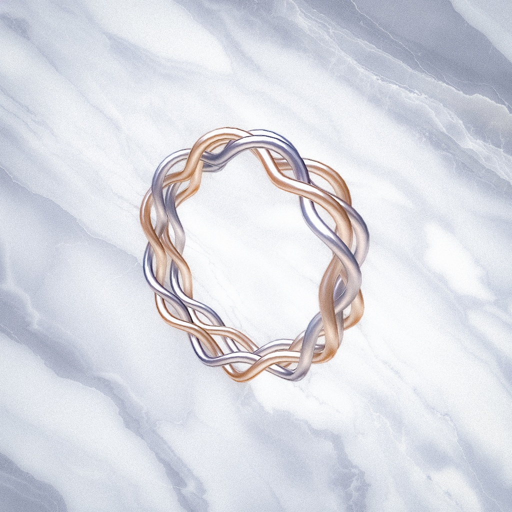 Weave Ring | ツートンメタルリング