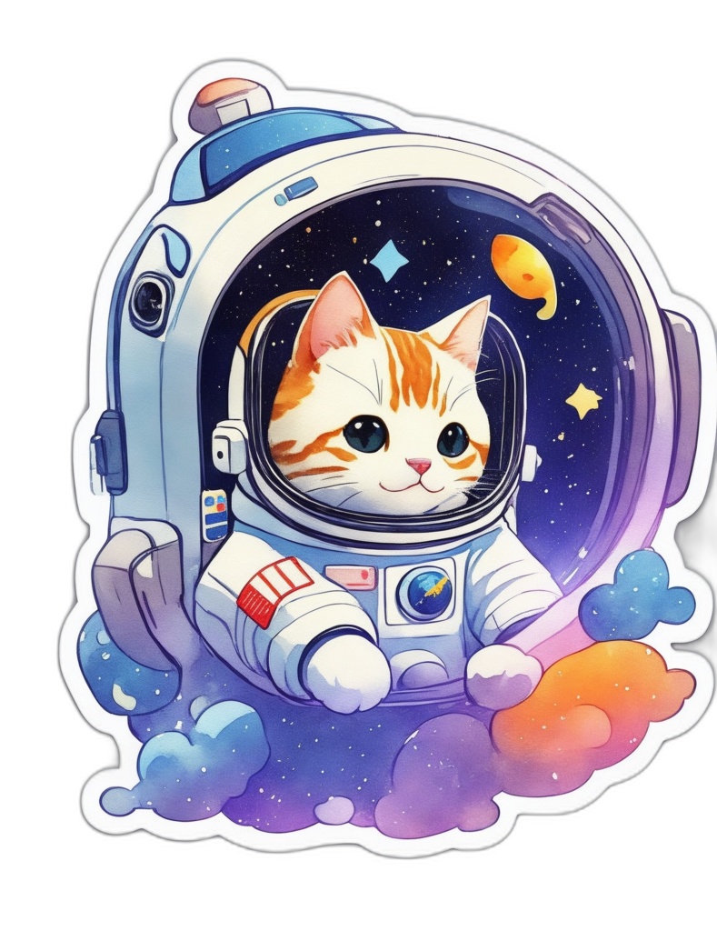 とっても可愛い宇宙飛行士のネコ