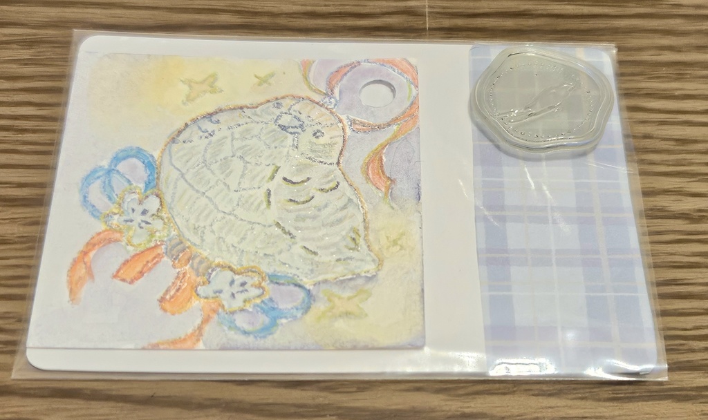 過去作)手描きミニ原画『なぞのとり』(秋冬シリーズ)