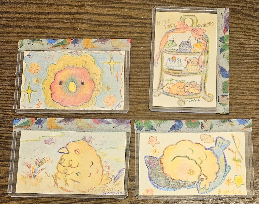 新作)名刺サイズミニ原画4種