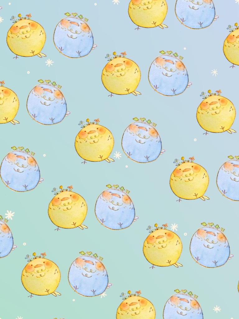 モチーフ入り待ち受け3パターン