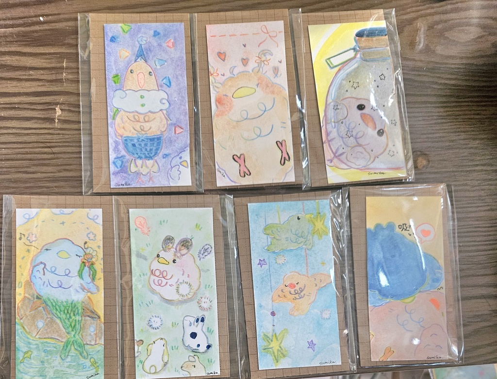 なぞのとり 栞サイズミニ原画