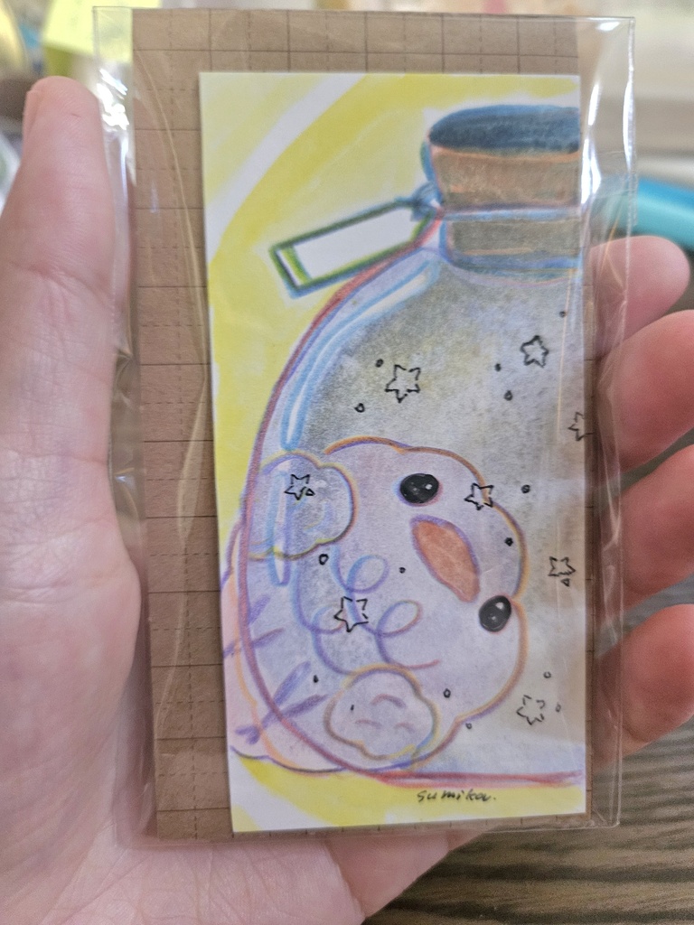 なぞのとり 栞サイズミニ原画