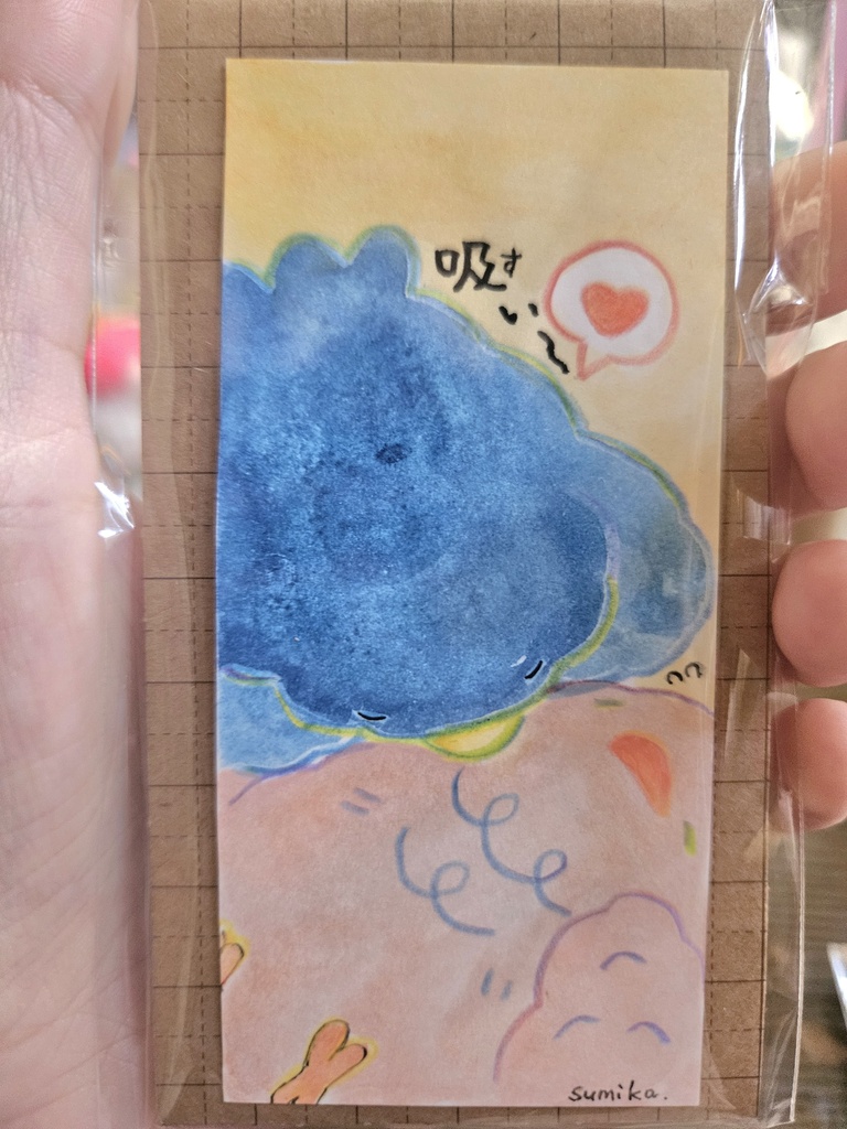 なぞのとり 栞サイズミニ原画