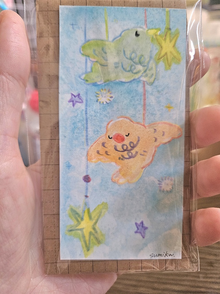 なぞのとり 栞サイズミニ原画