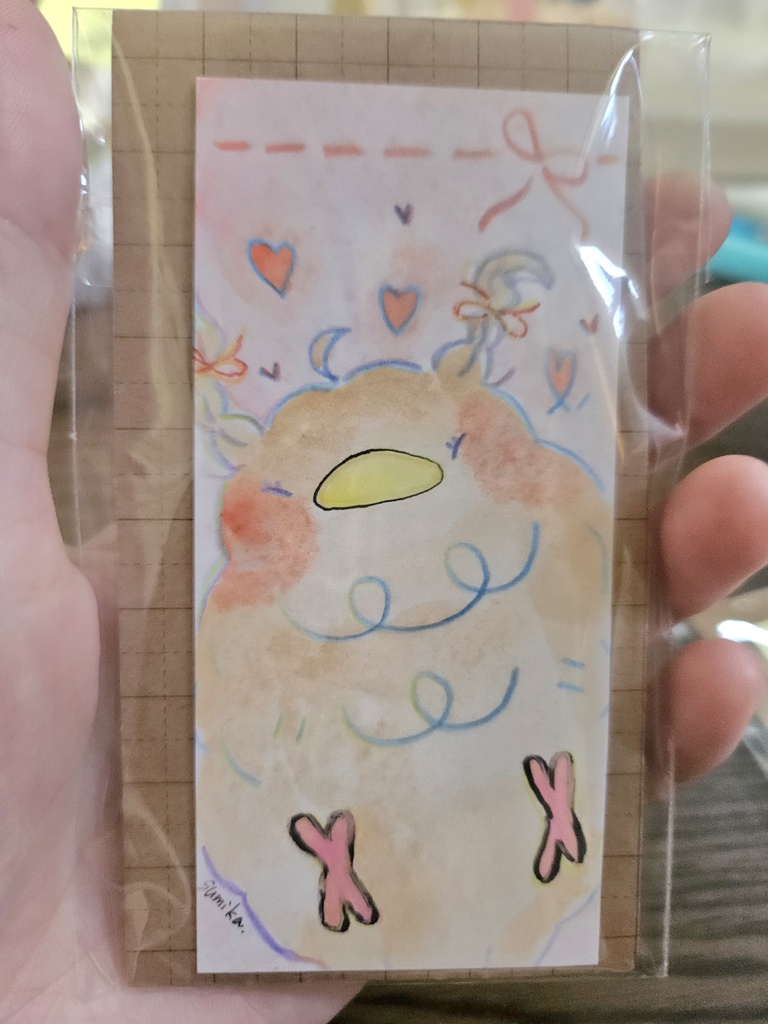 なぞのとり 栞サイズミニ原画