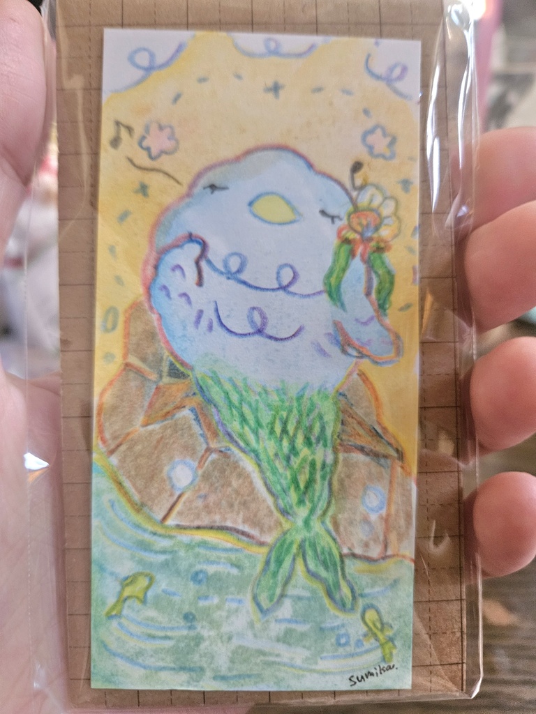 なぞのとり 栞サイズミニ原画