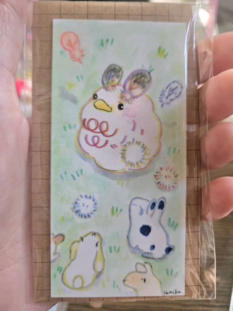なぞのとり 栞サイズミニ原画