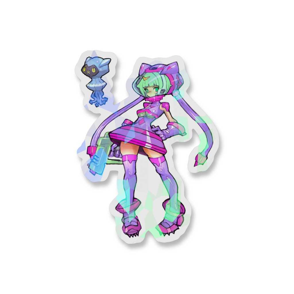 スペーシーガールステッカー01