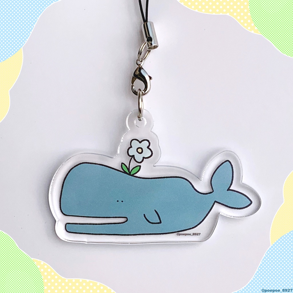 ぽぇぽぇアクキー(クジラ花)
