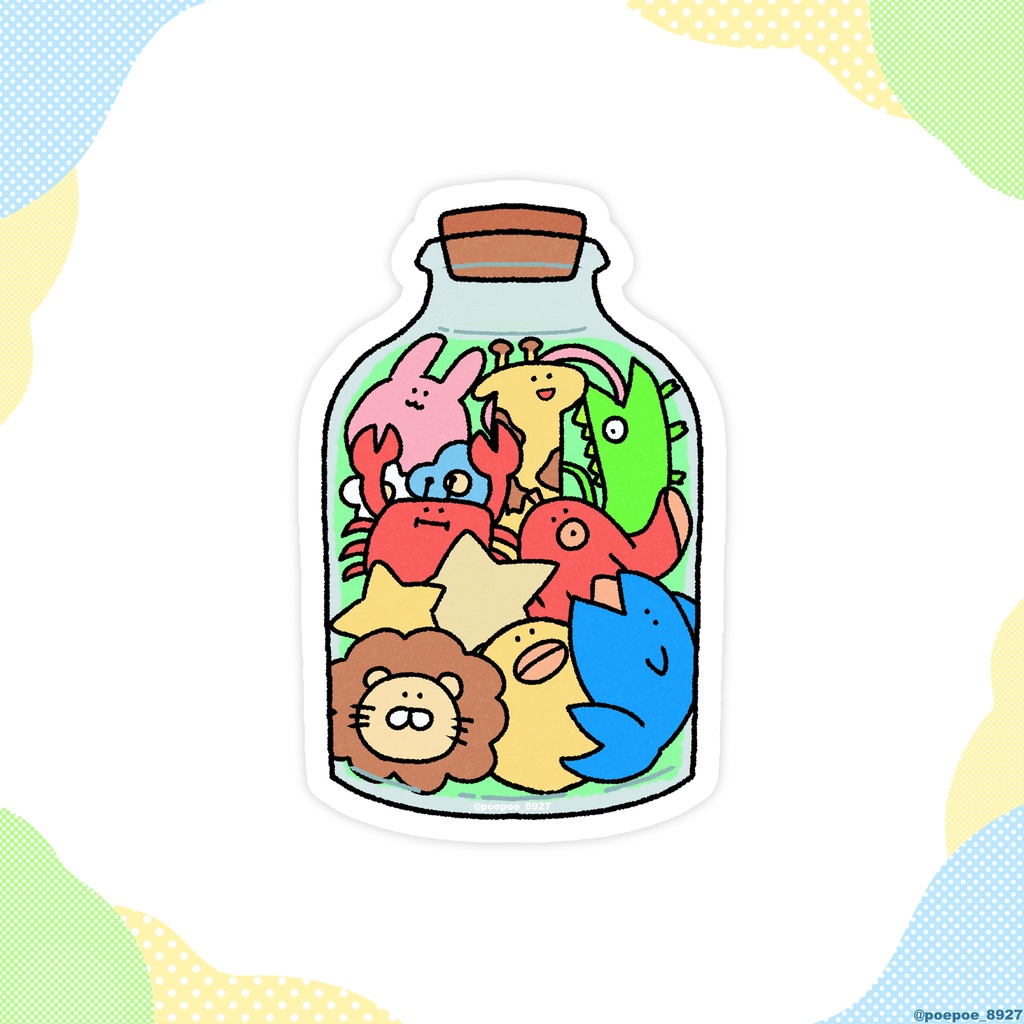 ぽぇぽぇステッカー（ぽぇぽぇボトル）