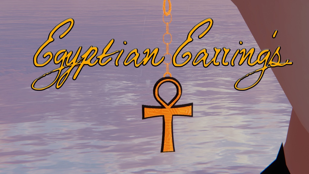 Egyptian ankh earring