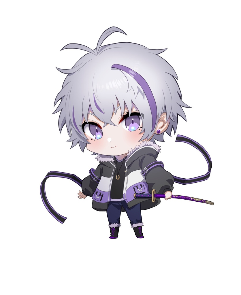 藤色少年(創作)スマートフォンケース