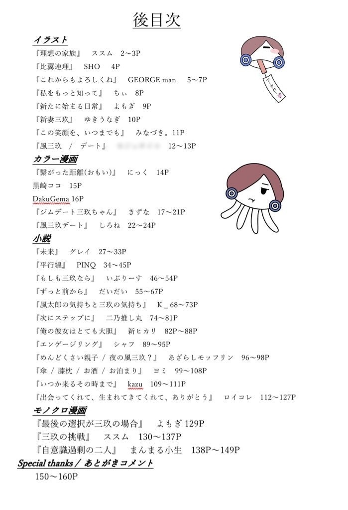 風三玖アンソロジー(2個・複数個ご希望用ページ)