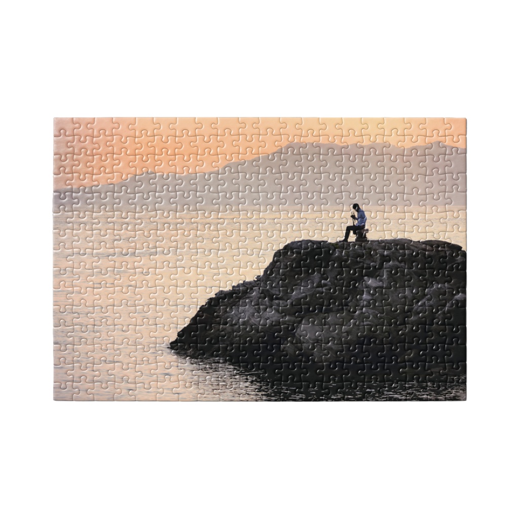 パズル / 瀬戸内海の夕景とトランペッター