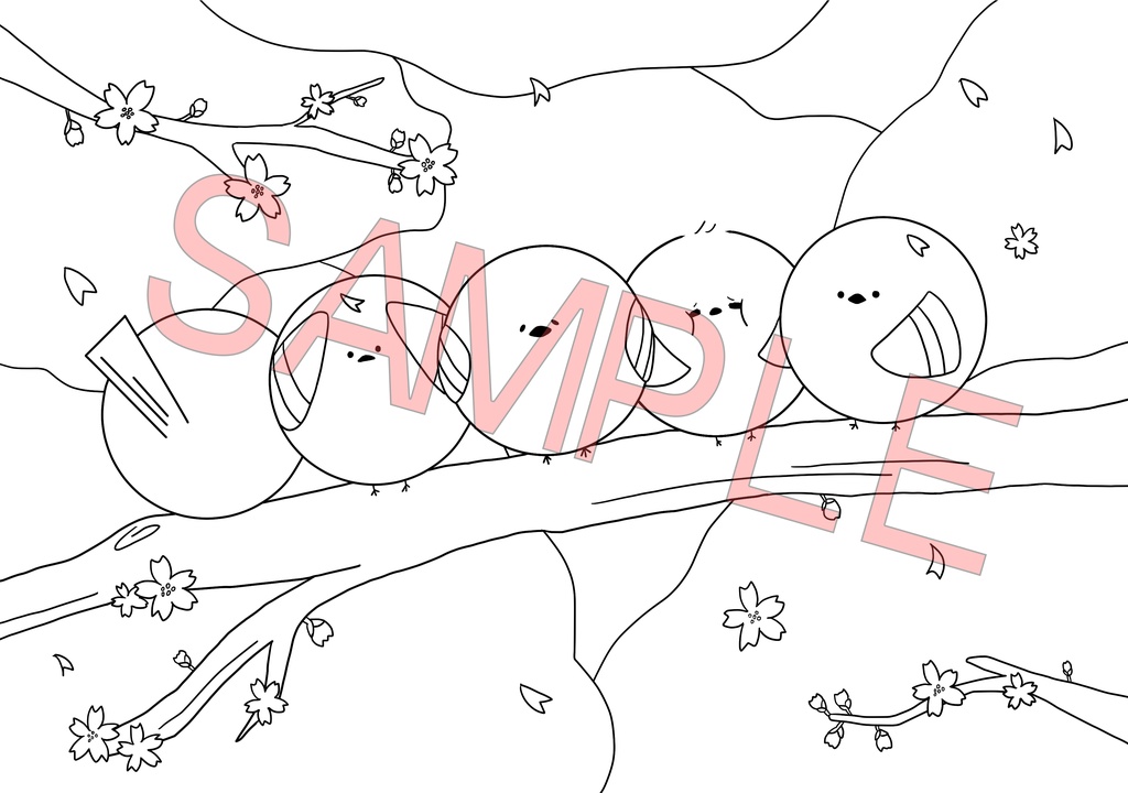 【送料無料】シマエナガのぬりえ