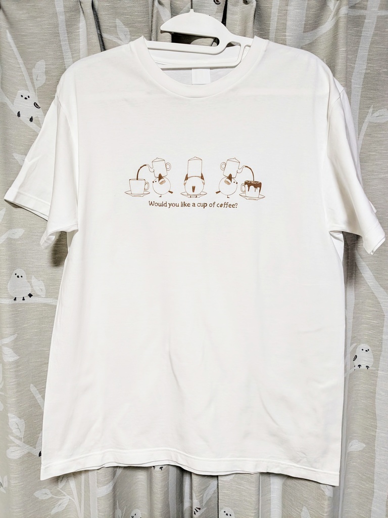 【送料無料】コーヒーシマエナガTシャツ