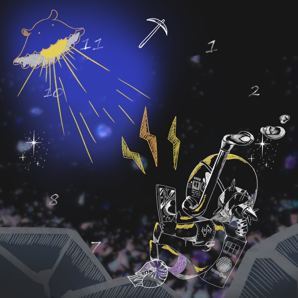 海底調査員のアクリル時計