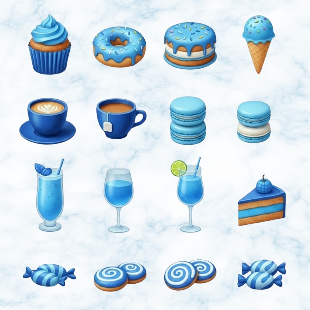 【再販OK】IOS18風DesignSticker-BLUE💙