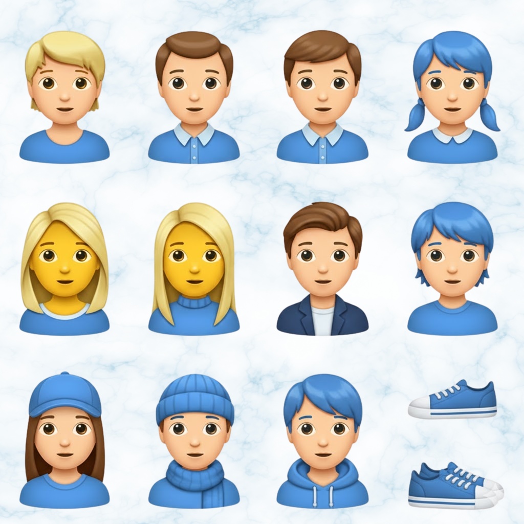 【再販OK】IOS18風DesignSticker-BLUE💙