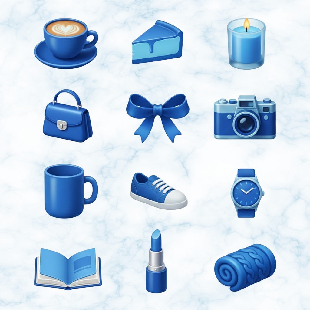 【再販OK】IOS18風DesignSticker-BLUE💙