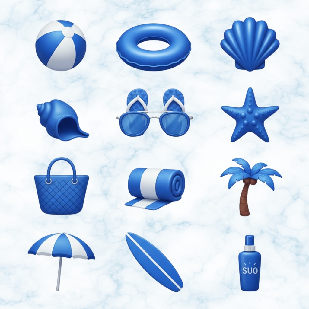 【再販OK】IOS18風DesignSticker-BLUE💙