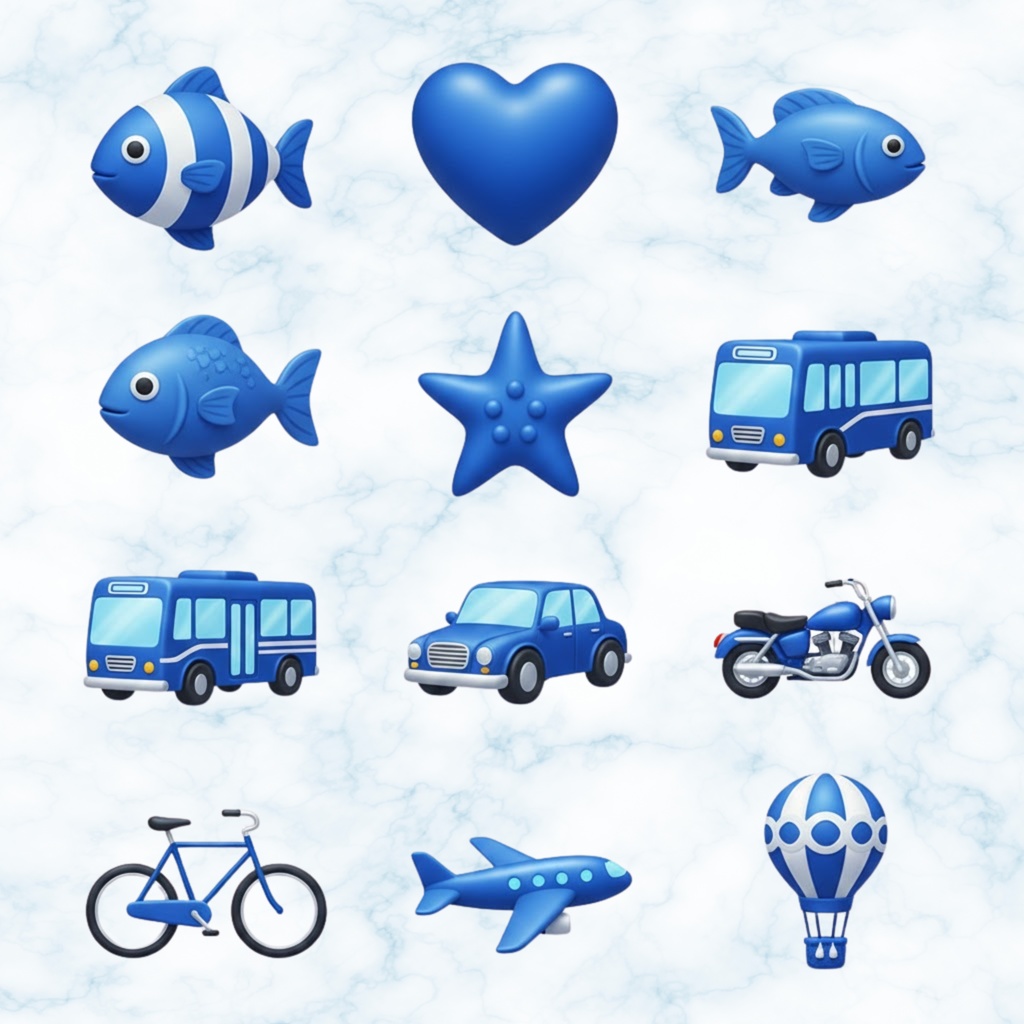 【再販OK】IOS18風DesignSticker-BLUE💙