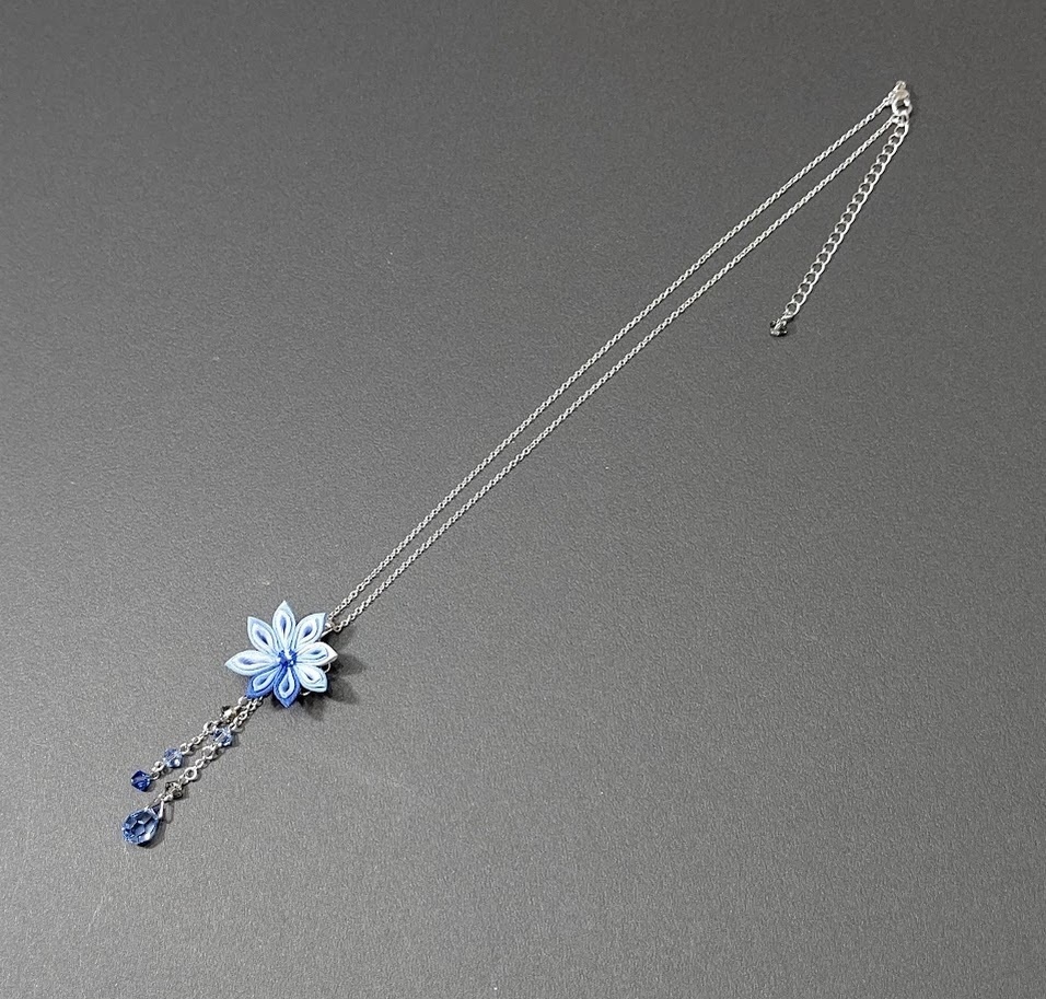 刀剣乱舞 山姥切長義イメージつまみ細工イヤリング・ネックレス