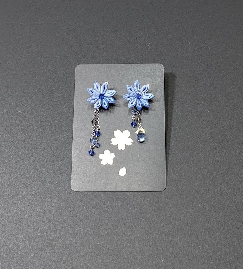 刀剣乱舞 山姥切長義イメージつまみ細工イヤリング・ネックレス