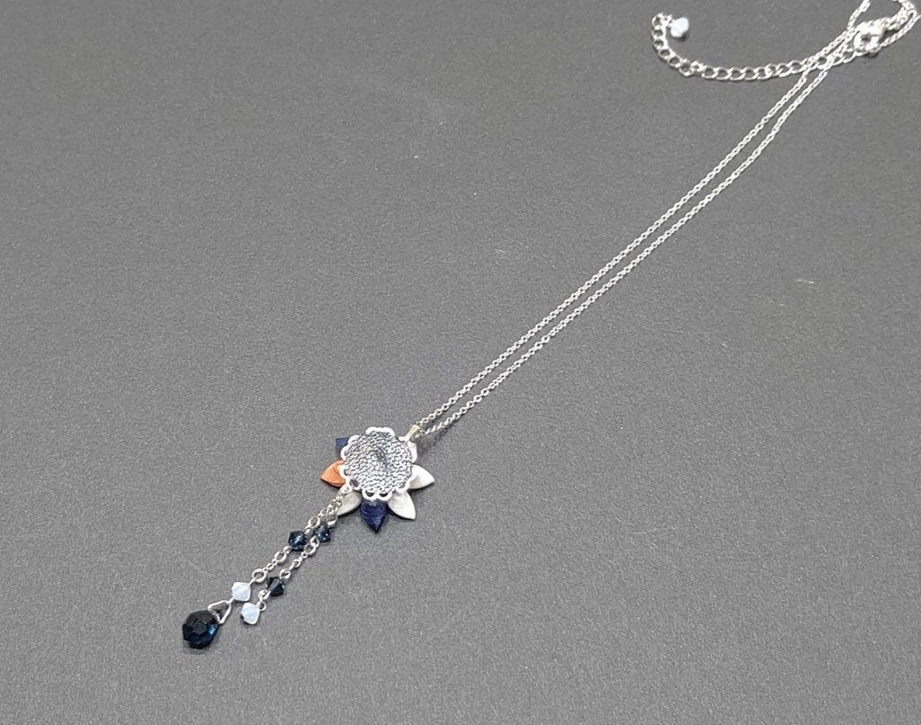 刀剣乱舞 山姥切国広イメージつまみ細工イヤリング・ネックレス