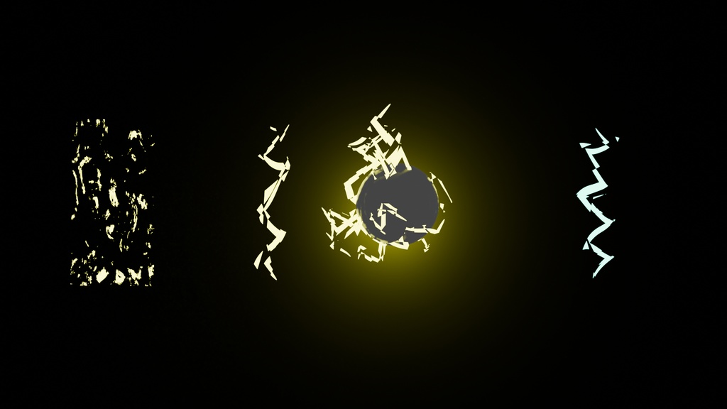 【Blender】　雷エフェクト2D　lightning effect2D