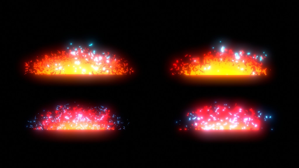 【Blender】 炎エフェクト2D Fire Effect 2D